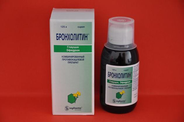 В состав Бронхолитина входит эфедрин